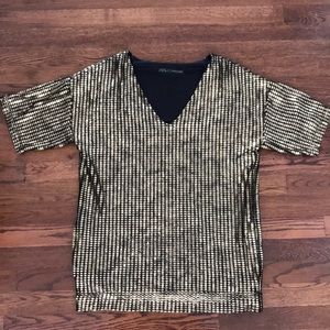 Zara gold top